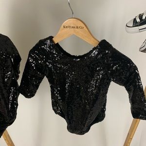 Ebony sequin leotard